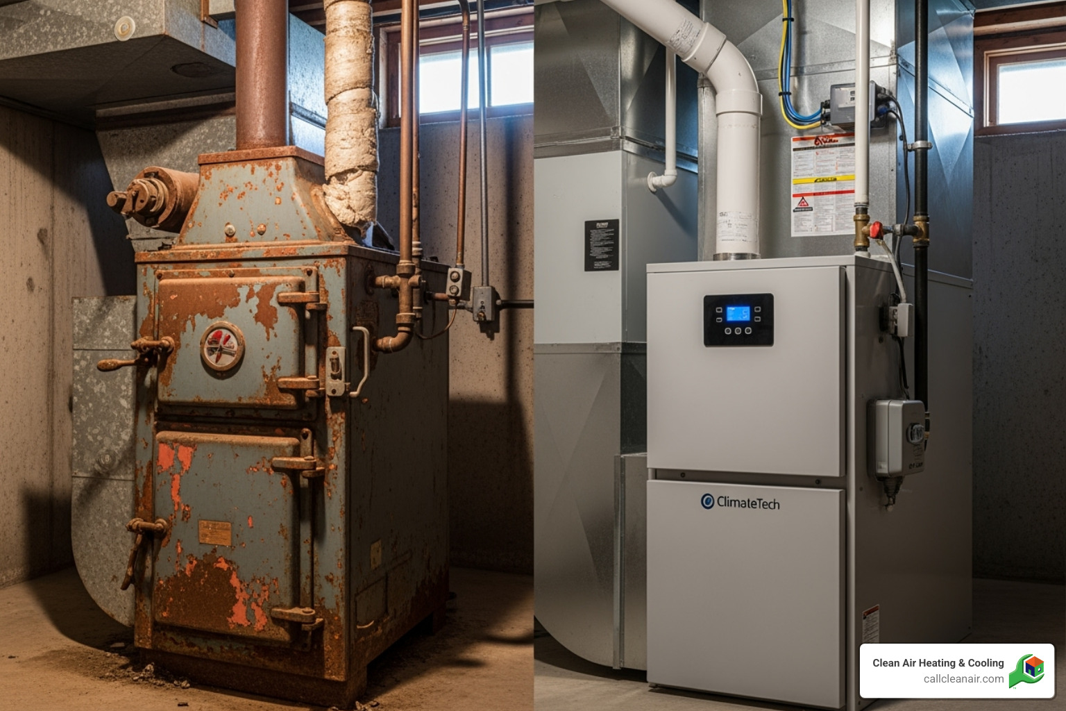 old vs new furnace - when to replace furnace