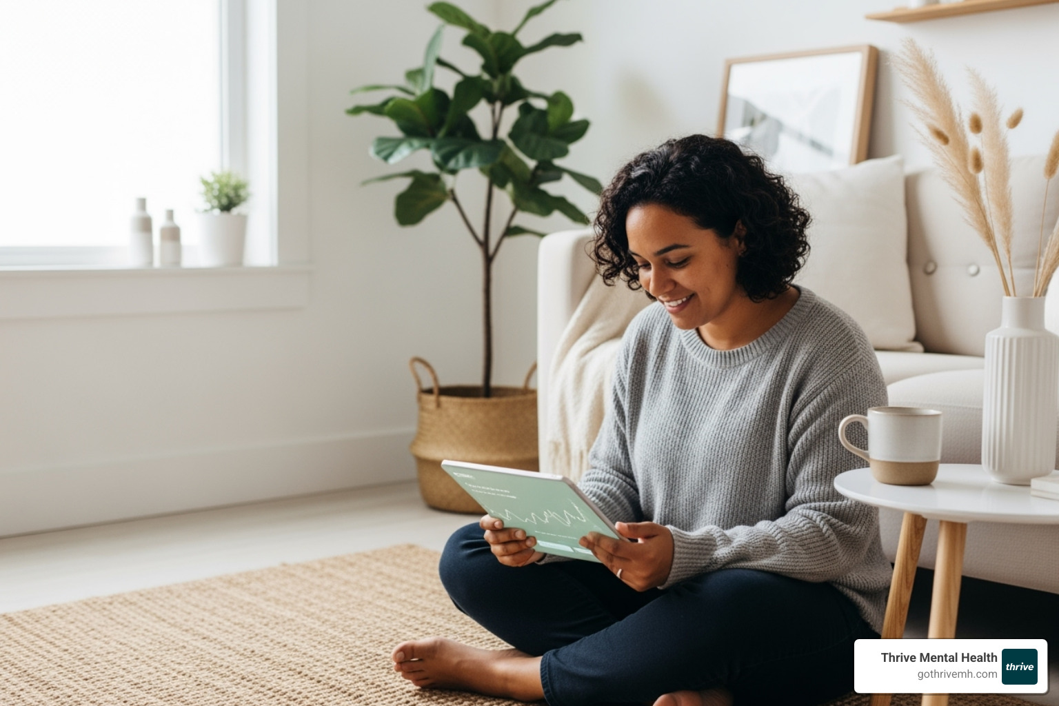 A vibrant chart showing a significant increase in positive mental health outcomes, such as reduced anxiety and depression symptoms, high user satisfaction, and improved accessibility, illustrating the efficacy of online therapy. - online therapy for stress