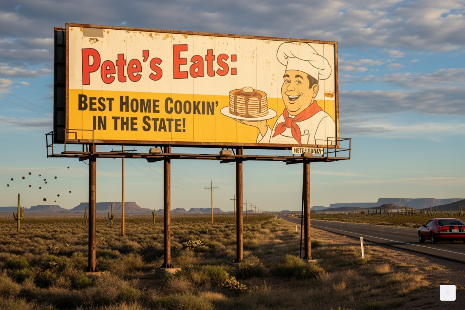 a vintage Outdoor Systems billboard - arturo moreno