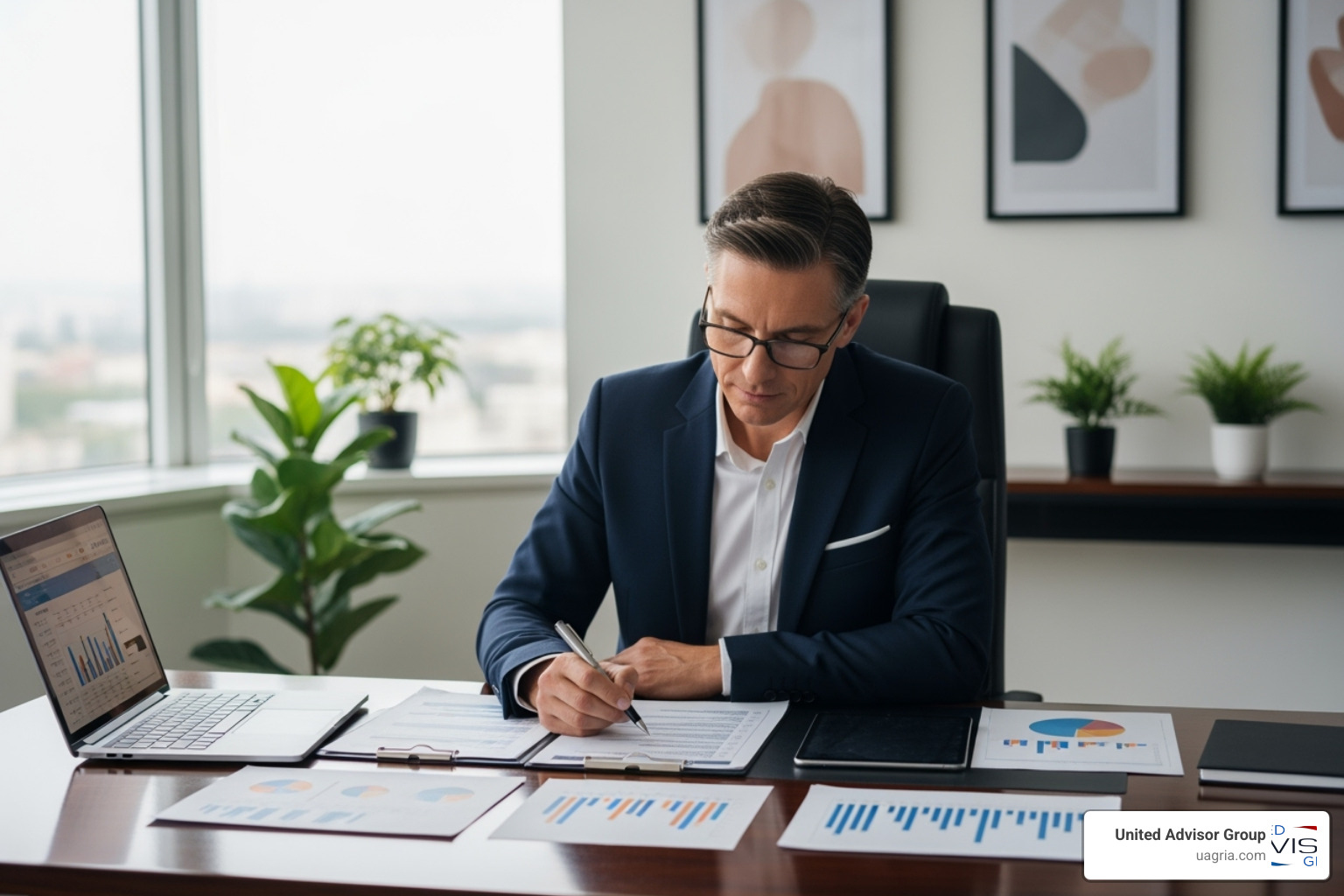 Advisor reviewing a detailed checklist or business plan - switch RIA firm