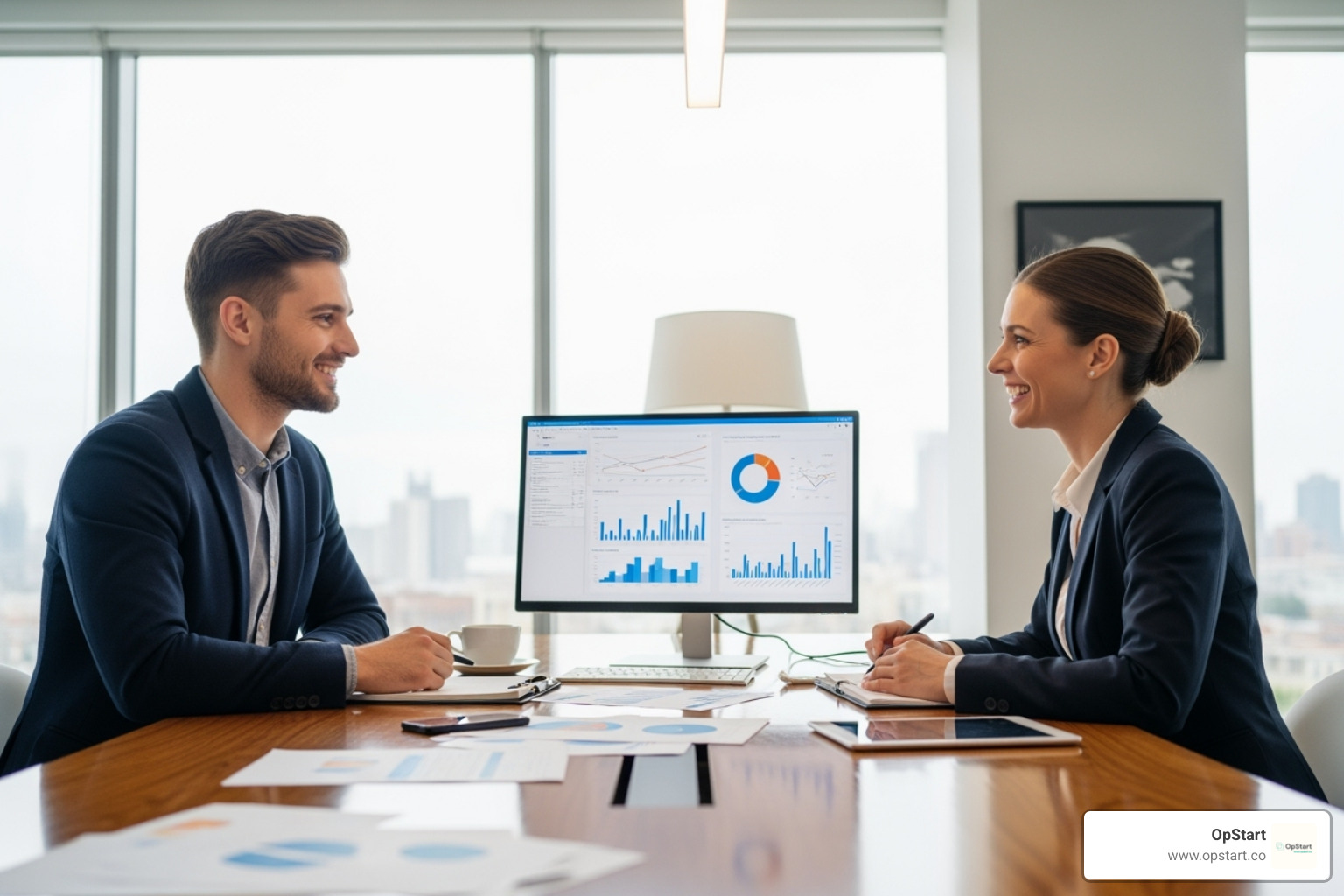 a founder having a positive meeting with a financial advisor - taxes for startups