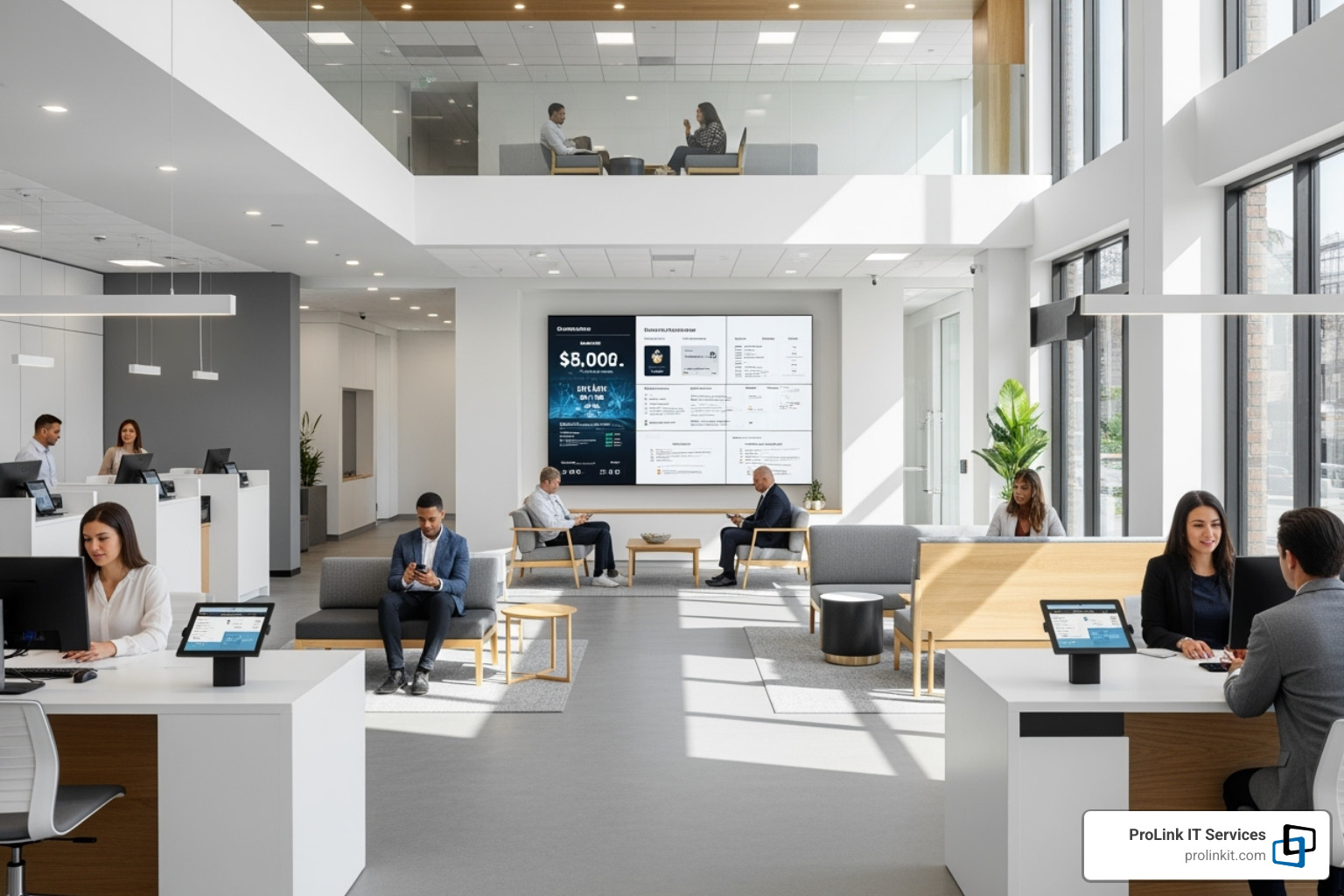 image of a modern bank interior or trading floor - it for financial services salt lake city ut