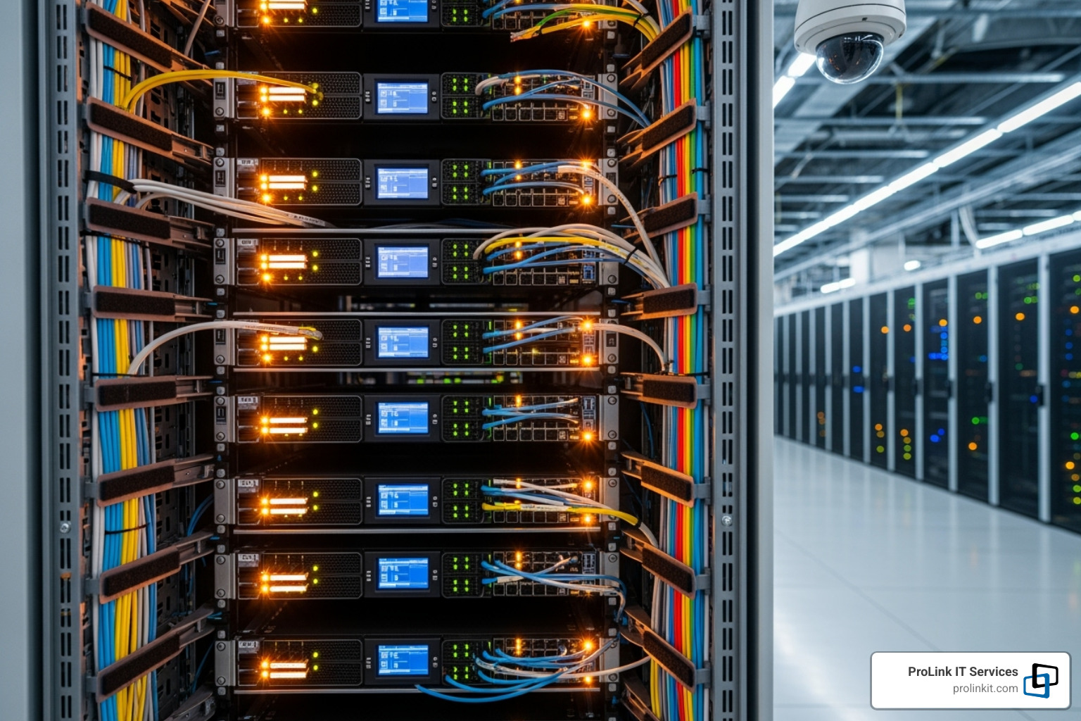 image of a secure data center server rack - it for financial services salt lake city ut