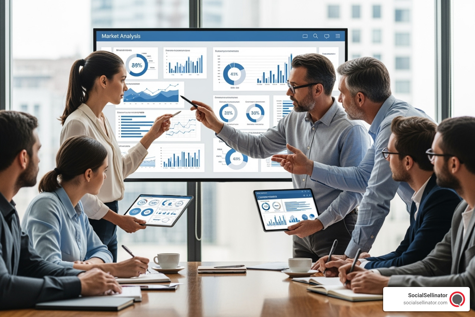 consultant presenting strategic plan - marketing strategy consulting