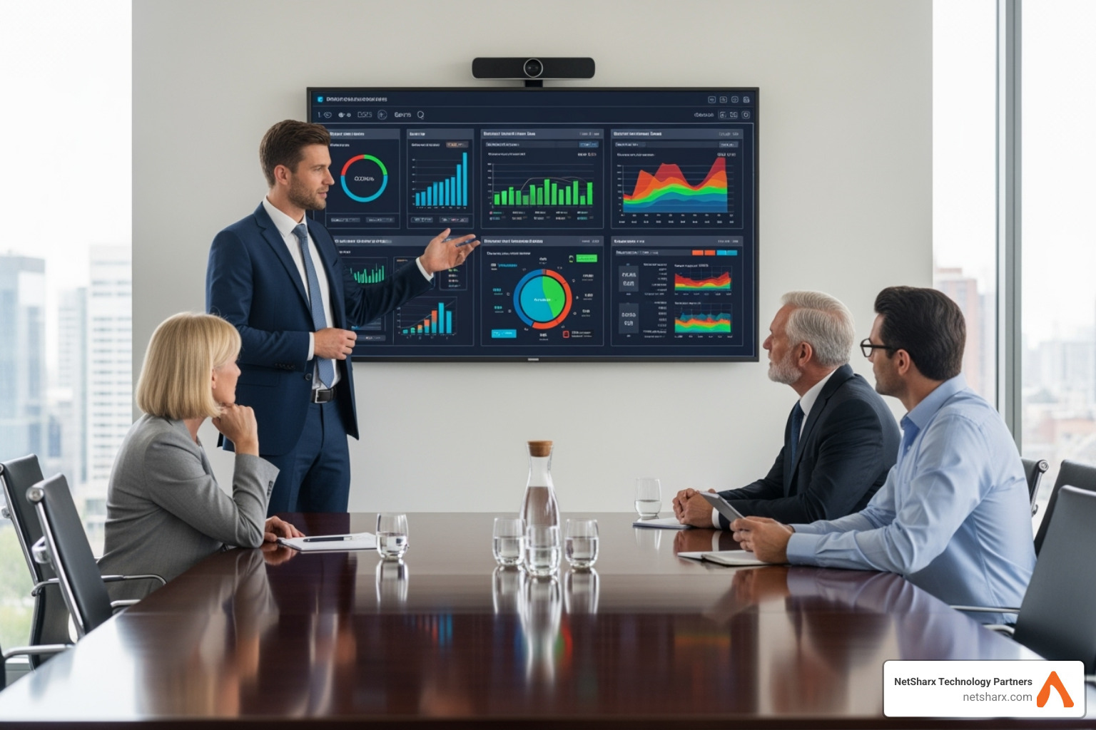 consultant presenting risk dashboard to executives - it risk consultant