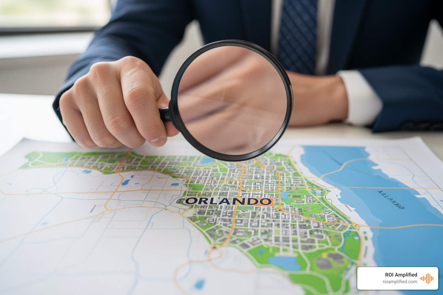magnifying glass over a map of Orlando - search engine marketing orlando magnifying glass over a map of Orlando - search engine marketing orlando