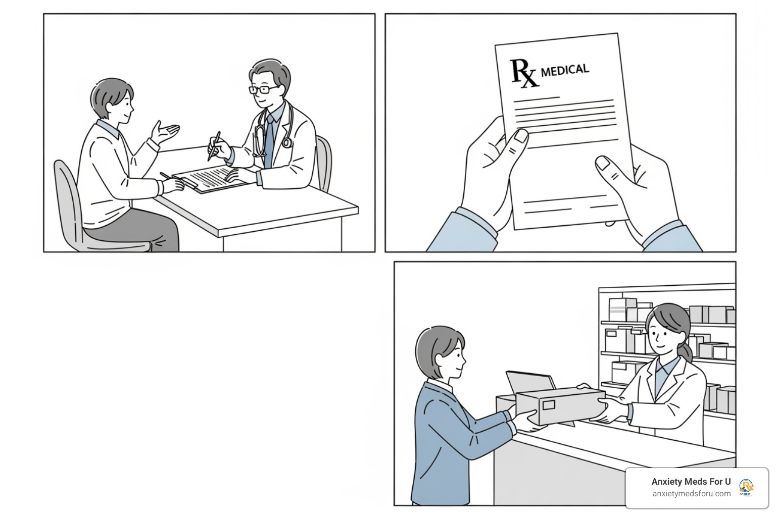 simple ordering process infographic - Buy diazepam online