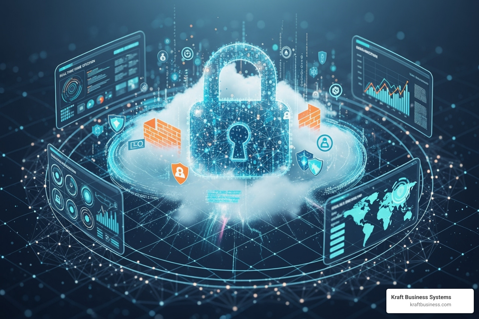 a centralized security dashboard showing risk scores and alerts - cloud security management solutions