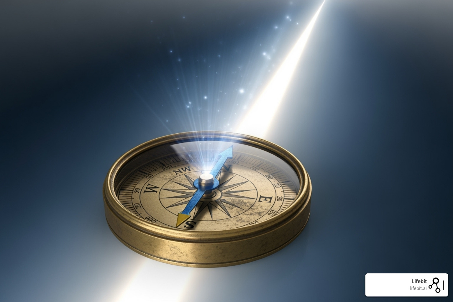 Image of a compass pointing towards 'Compliance' surrounded by logos of HIPAA, GDPR, and 21st Century CURES Act - Clinical data governance