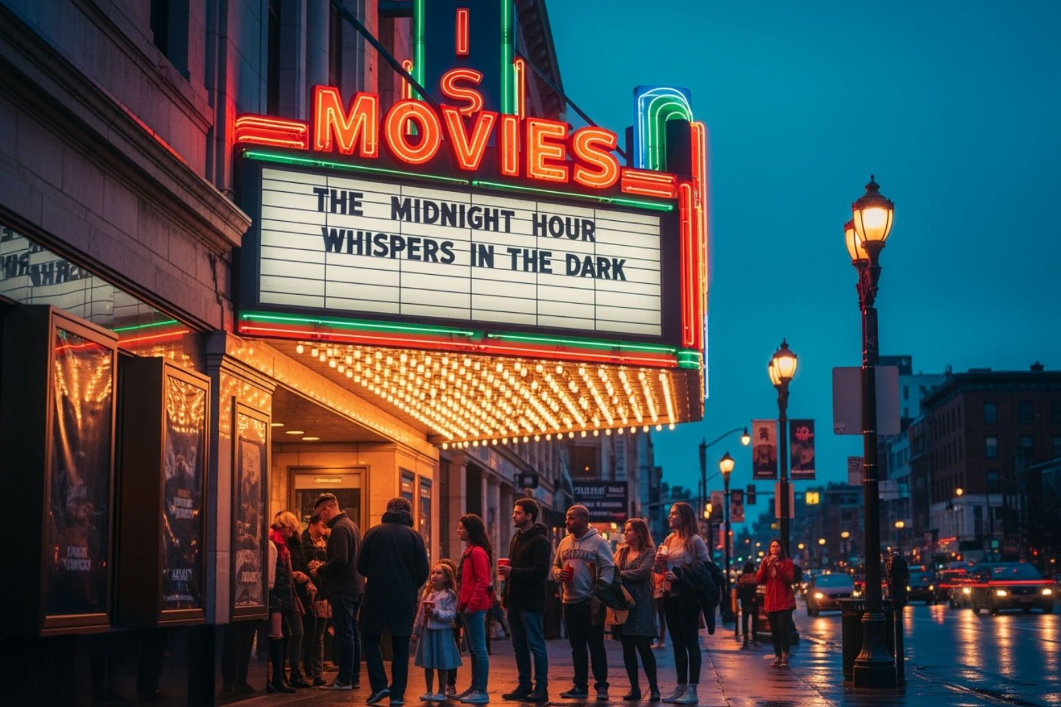 smartphone screen showing a movie showtimes app - movies near me