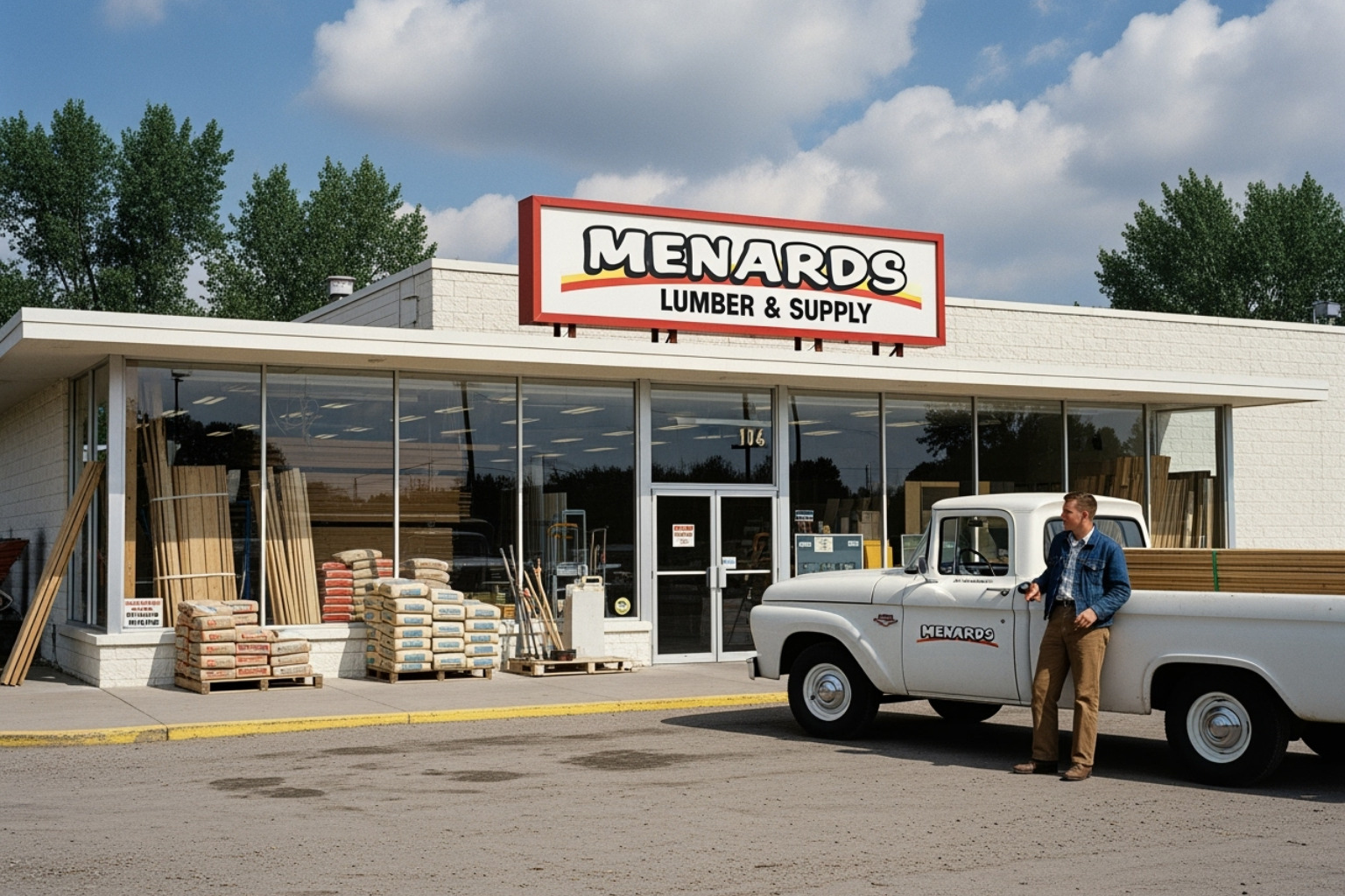 early Menards store or founder John Menard Jr. - menards 