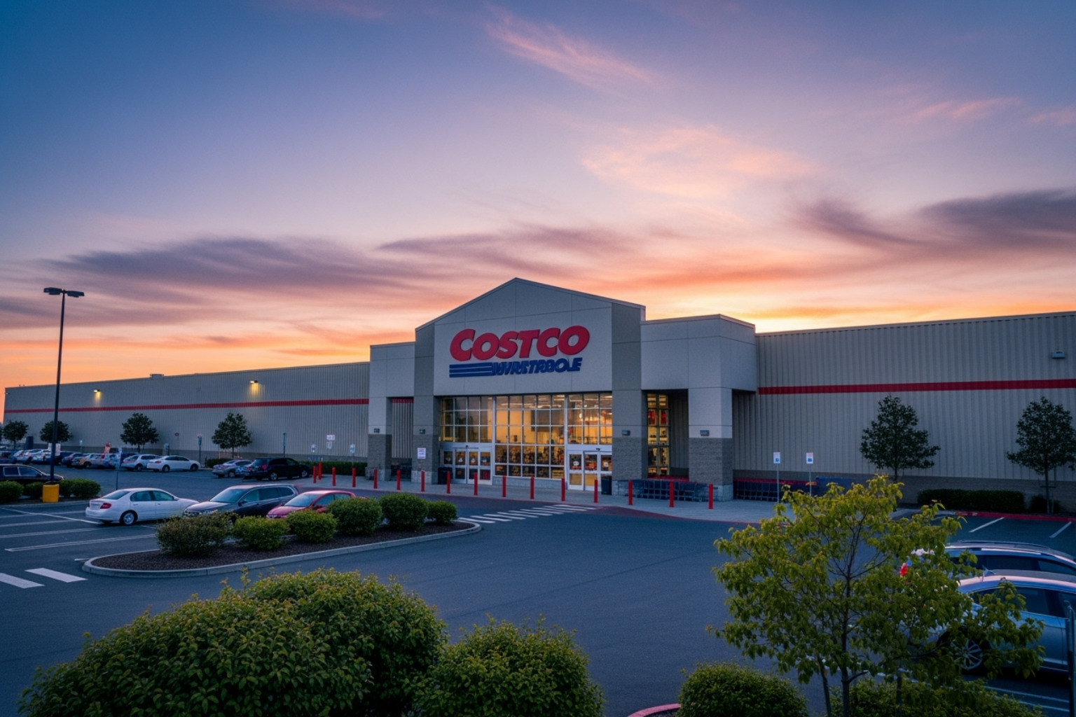 A screenshot of the Costco "Find a Warehouse" search tool on a desktop screen, showing input fields for location and search results - costco hours