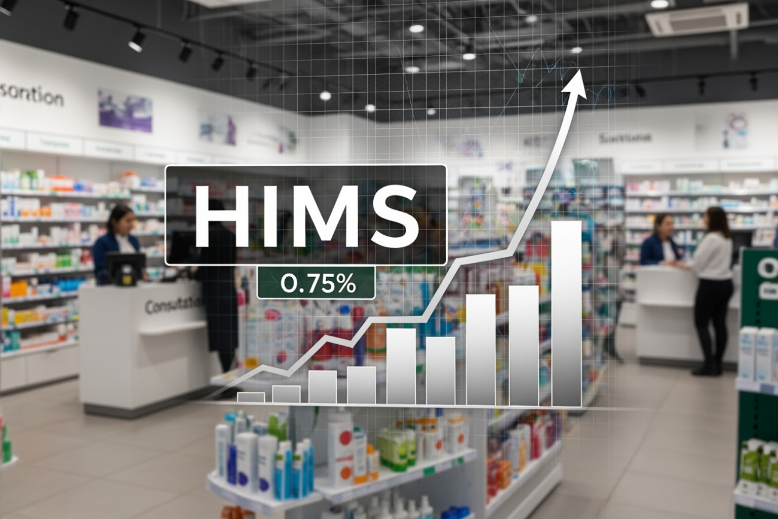 Hims or Hers website interface on a phone - hims stock