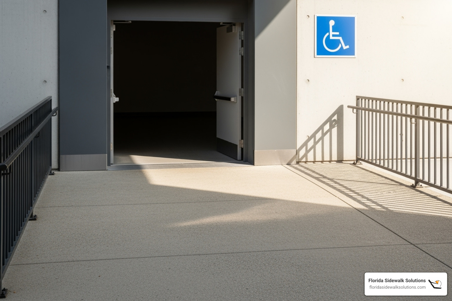 Wide ramp landing with doorway - ada compliant ramp specifications