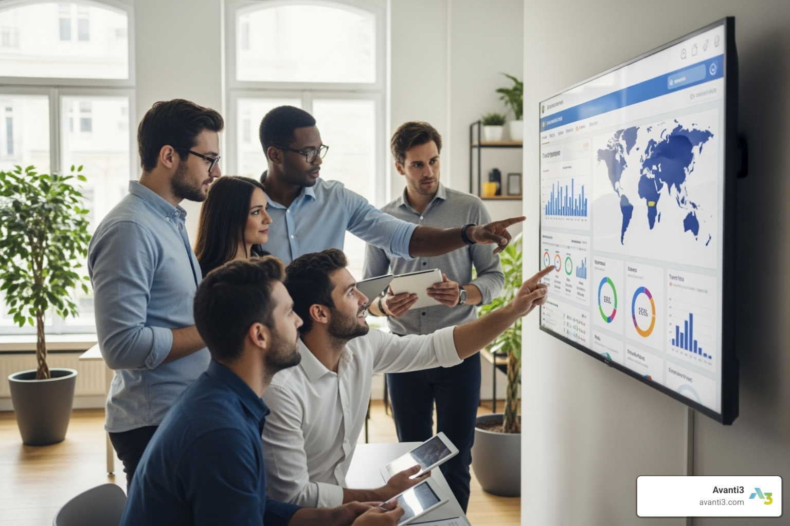 marketing team analyzing fan engagement data on a dashboard - interactive sports marketing marketing team analyzing fan engagement data on a dashboard - interactive sports marketing