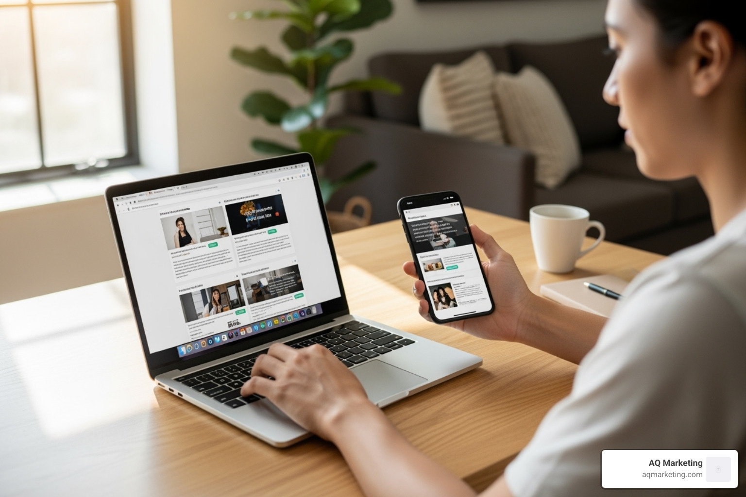 person using a laptop and phone to research insurance - insurance selling strategies person using a laptop and phone to research insurance - insurance selling strategies