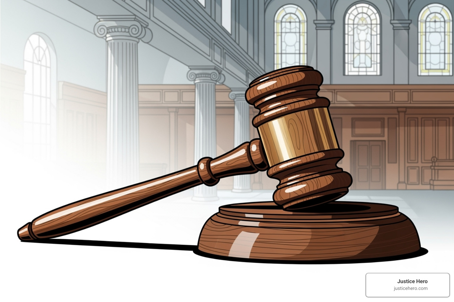 A stylized image of a courthouse gavel, symbolizing the major legal rulings and verdicts in the Roundup trials - roundup lawsuit timeline