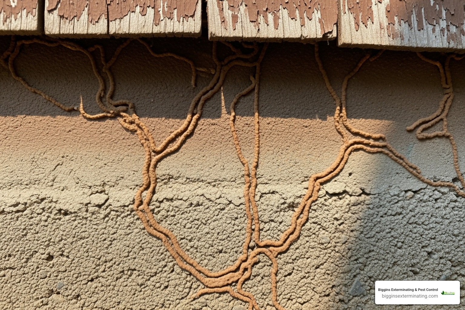 termite mud tubes - exterminator for termites