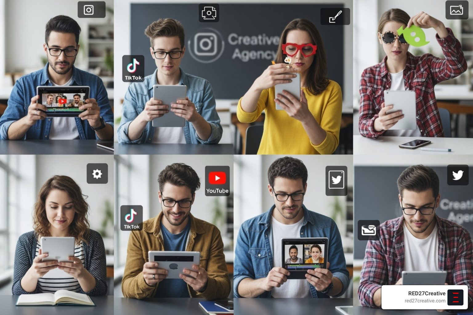 A visual representation showing the same core brand message adapted to fit the distinct visual styles and content formats of Instagram, LinkedIn, and TikTok. - Custom social media content A visual representation showing the same core brand message adapted to fit the distinct visual styles and content formats of Instagram, LinkedIn, and TikTok. - Custom social media content