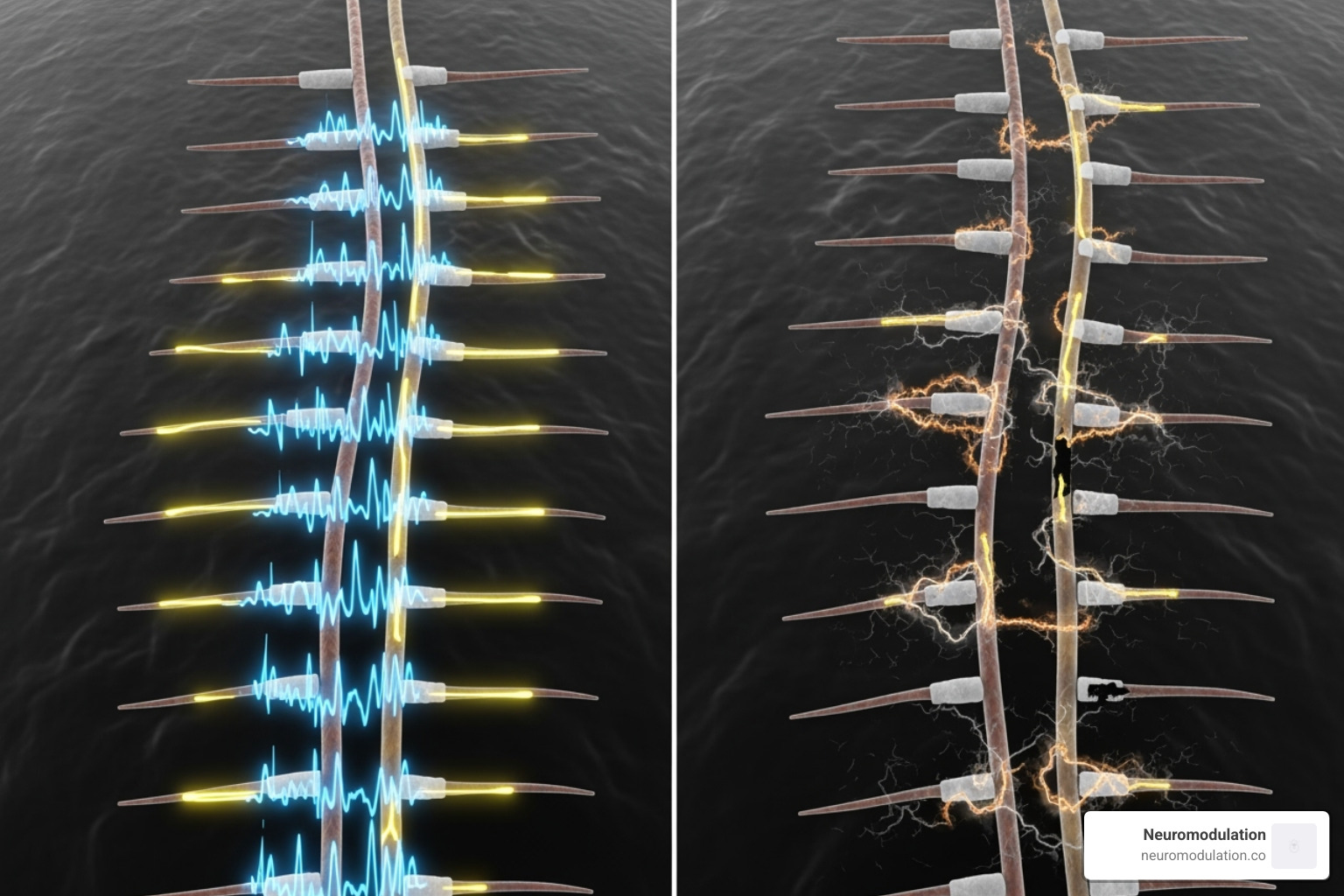 illustrating damaged vs. healthy nerve pathways - a comprehensive algorithm for management of neuropathic pain