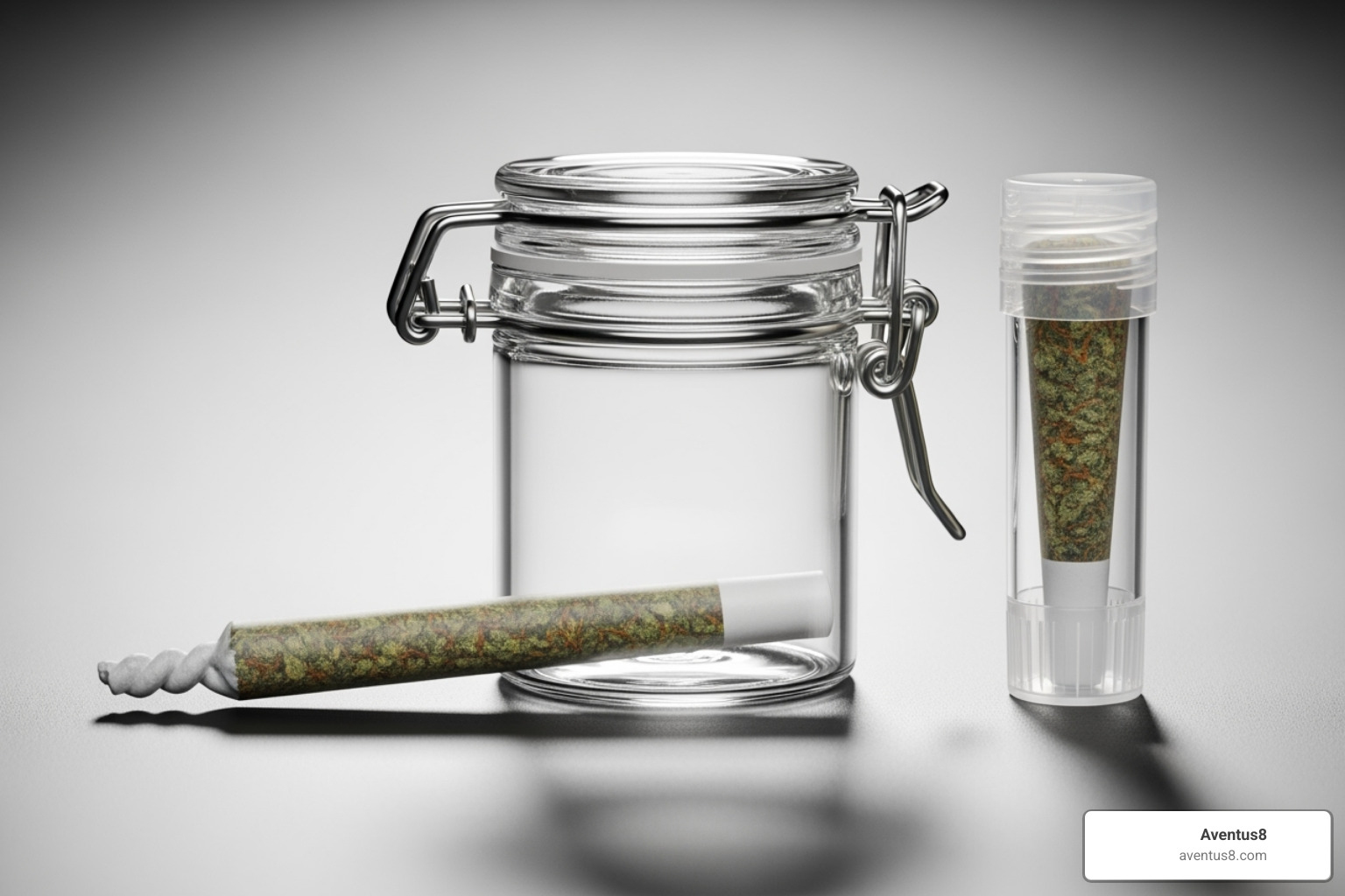 Pre-roll in a doob tube or airtight jar - Pre-rolled cannabis cigarettes