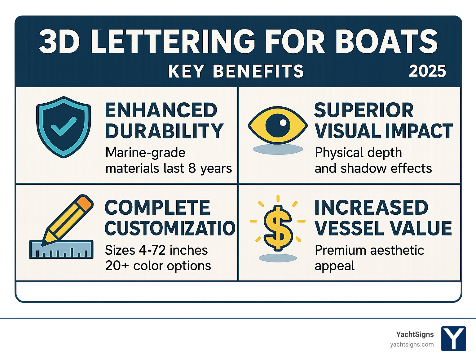 3d lettering for boats