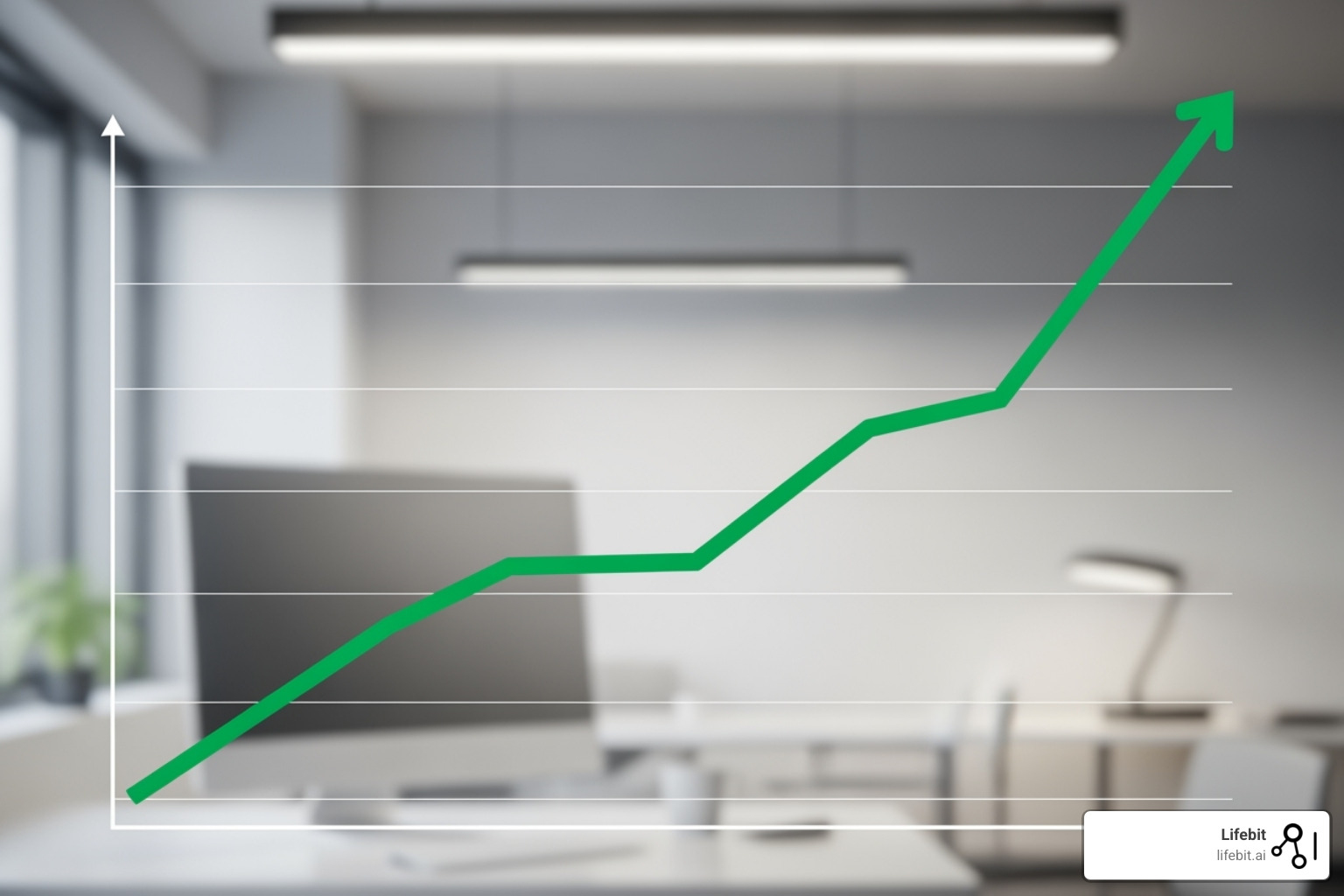 A chart showing positive financial trends for a healthcare practice - oncology practice performance analytics tool