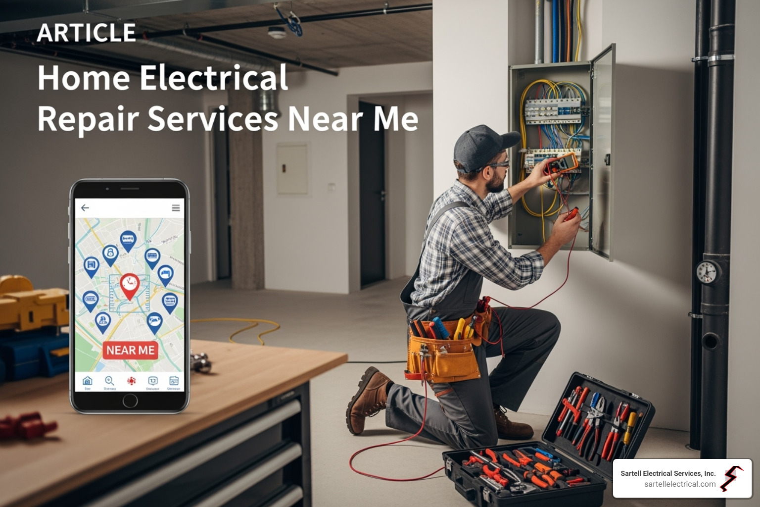 electrician providing a written estimate to a homeowner - home electrical repair services near me
