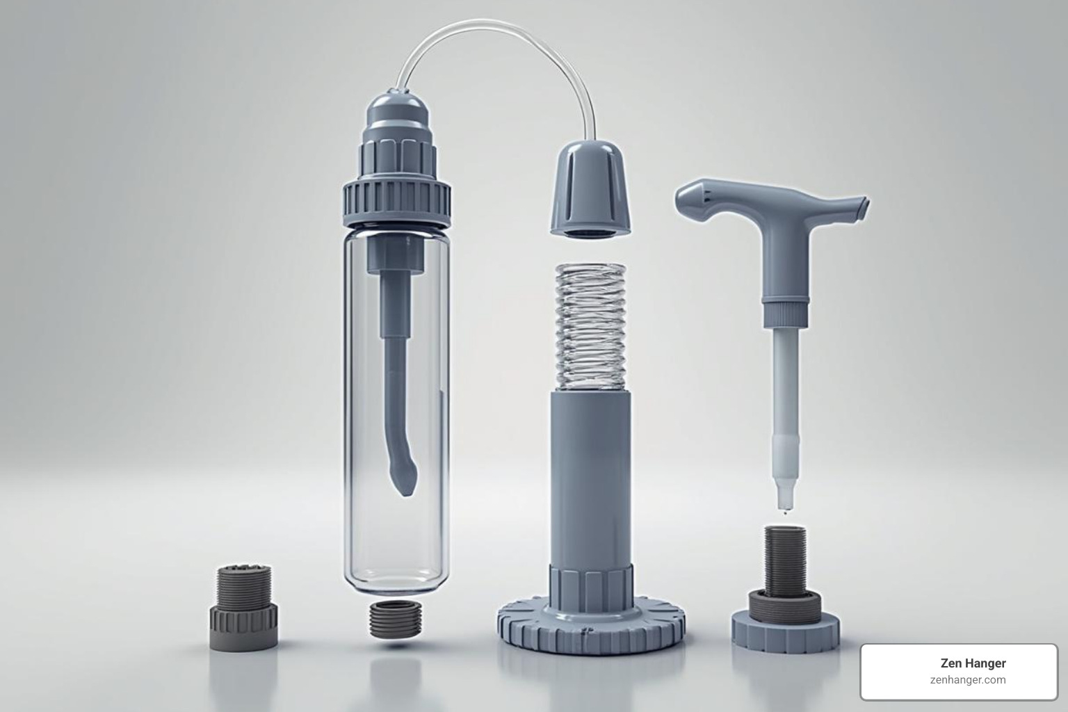 a penis pump with its components labeled - penis pump safety