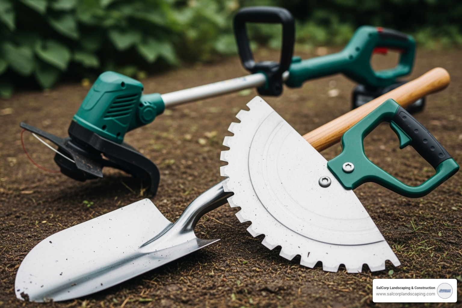 necessary tools - mulching without edging