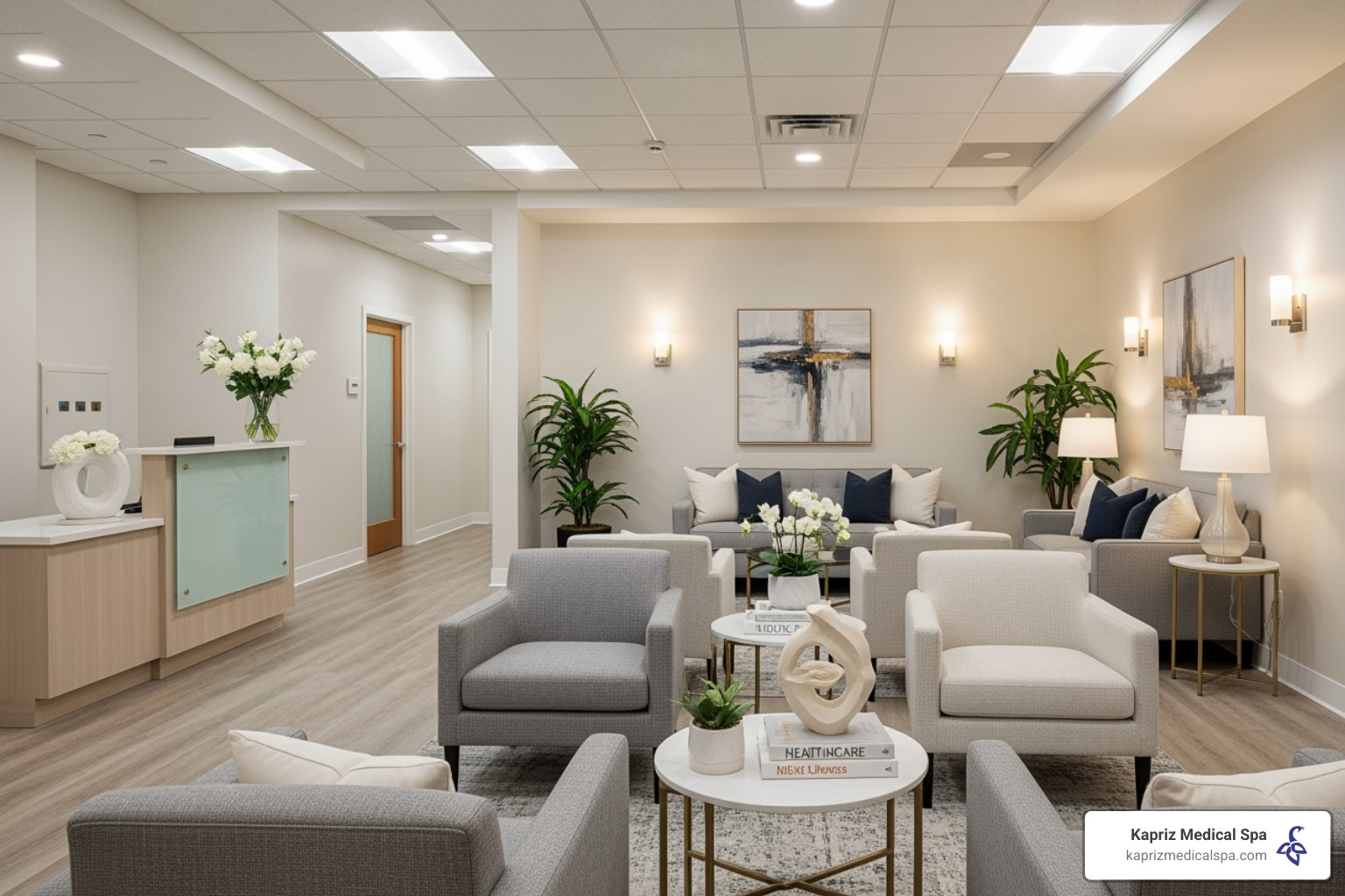 welcoming and professional interior of Kapriz Medical Spa - chemical peel before after welcoming and professional interior of Kapriz Medical Spa - chemical peel before after