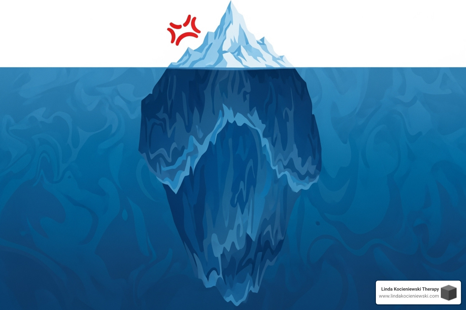 Anger Iceberg infographic - EMDR for anger management