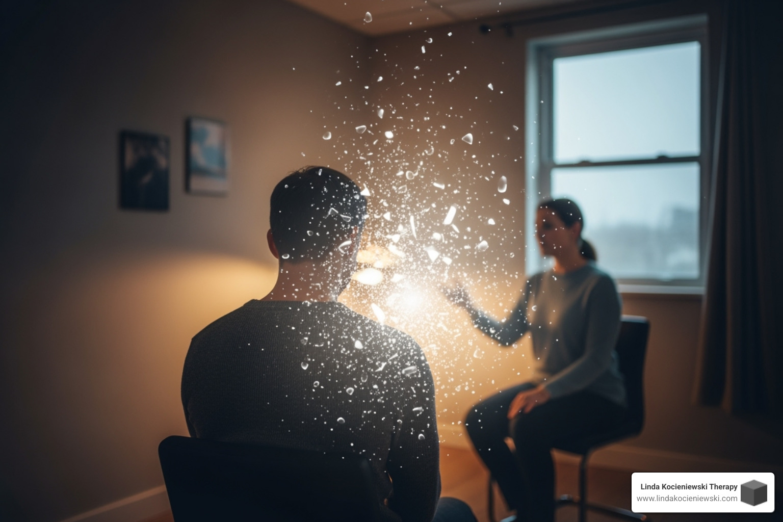 diverse adults feeling empowered and relieved - trauma and EMDR