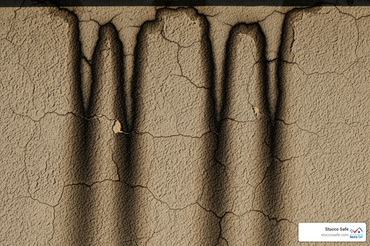 visible stucco damage like cracks and staining - stucco insurance