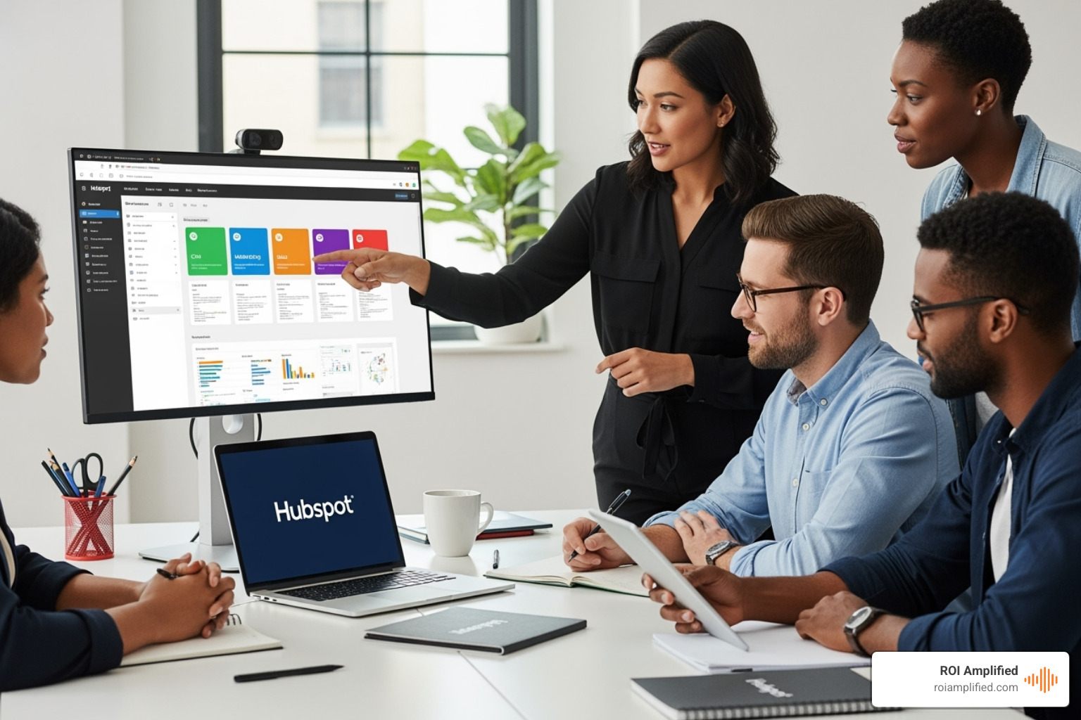 diverse team celebrating success - hubspot onboarding service