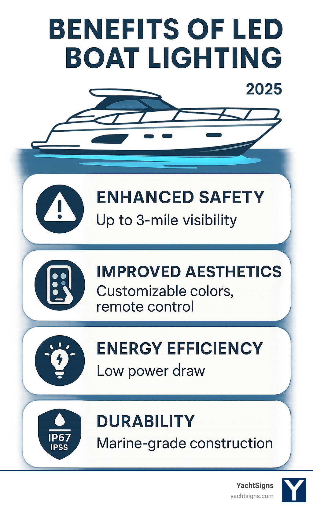 Boat lighting installation
