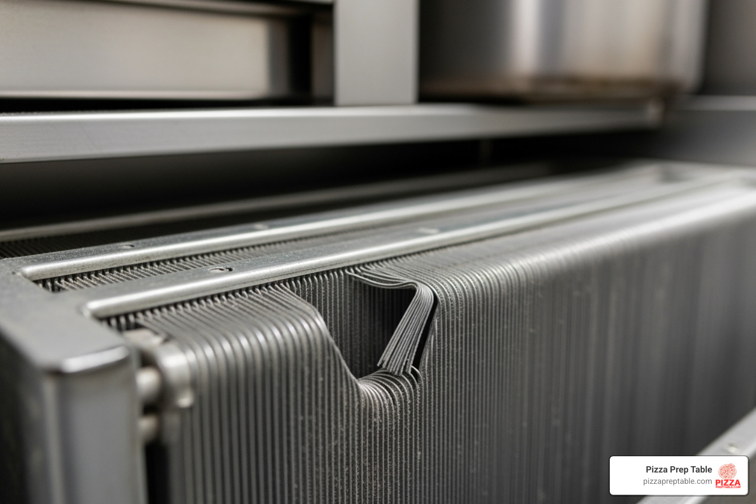 refrigeration system's condenser coils - pizza make table