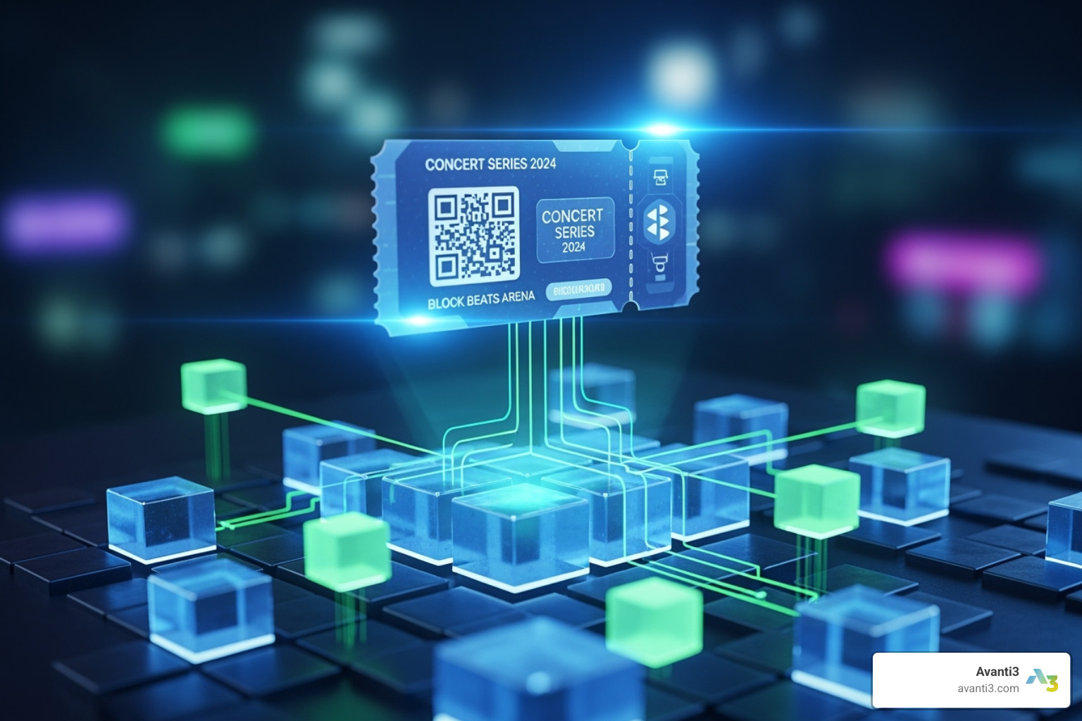 Process of blockchain ticketing from creation to scanning - Blockchain Event Ticketing