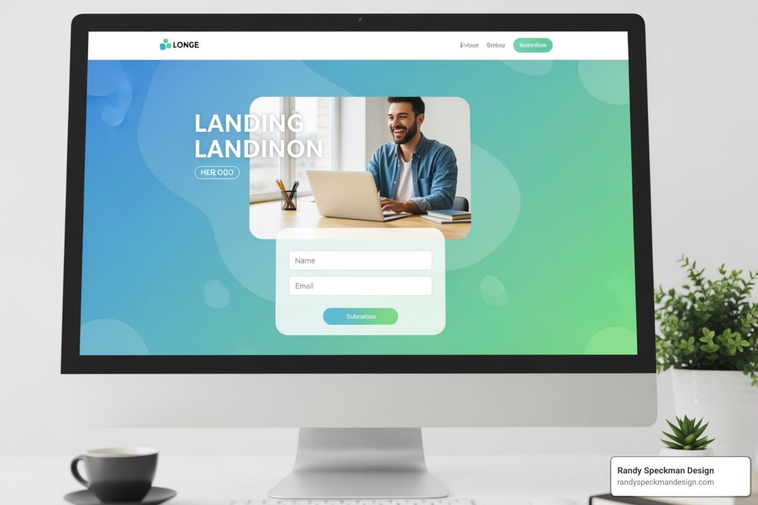 Image showing a split test between two landing page variations - lead capture landing pages