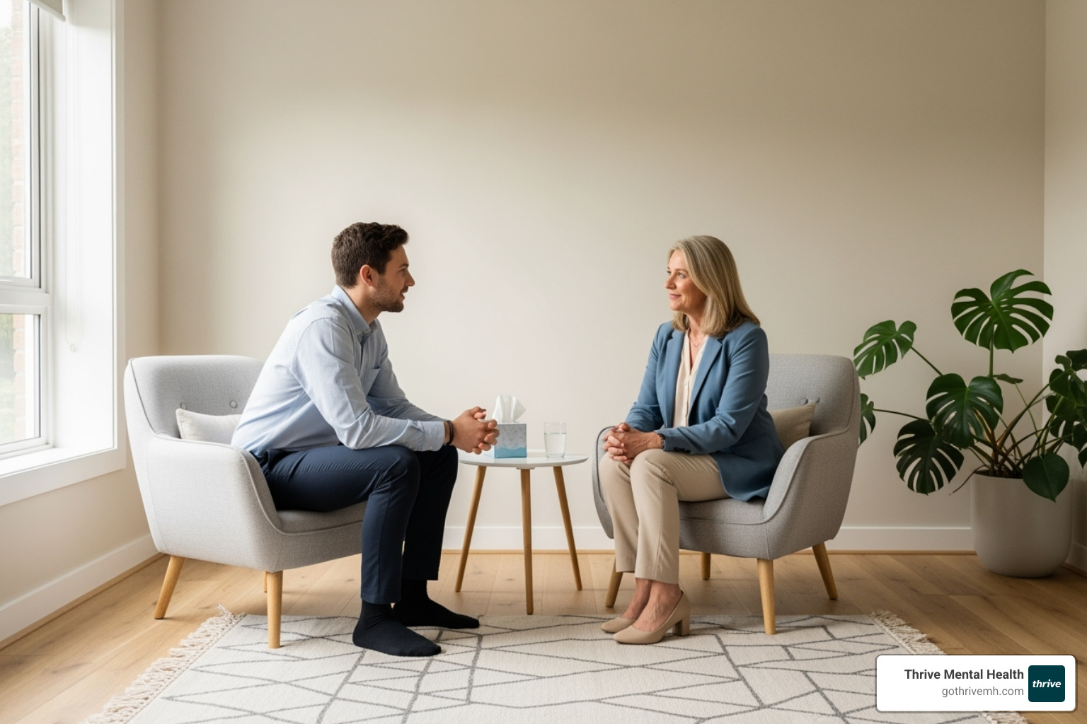 Person talking one-on-one with a therapist - whats an iop