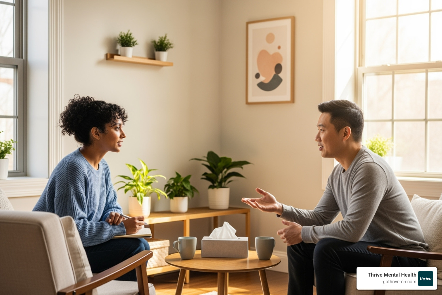 therapist and patient working collaboratively - exposure and response prevention therapy