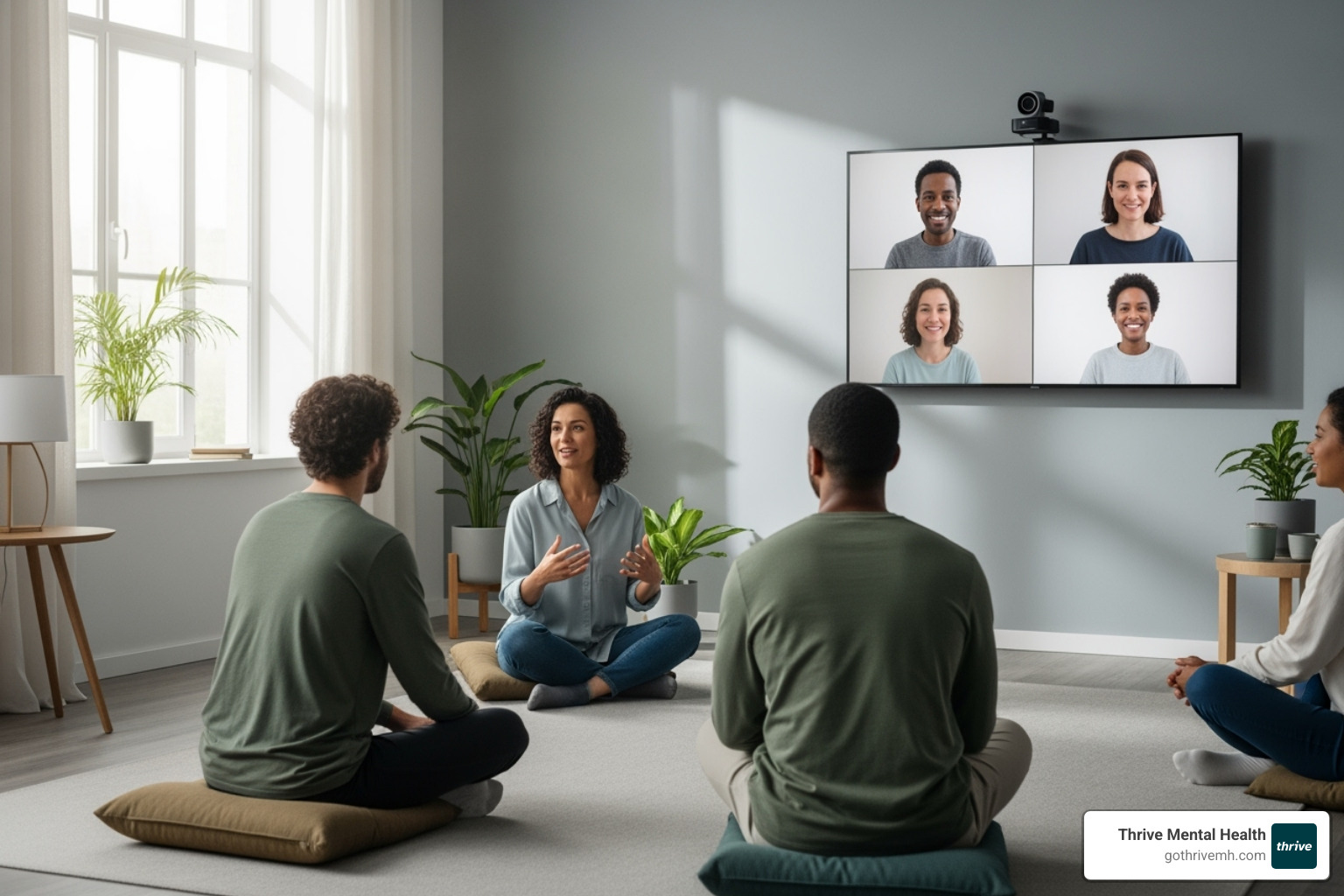 group and virtual therapy session - iop vs php mental health