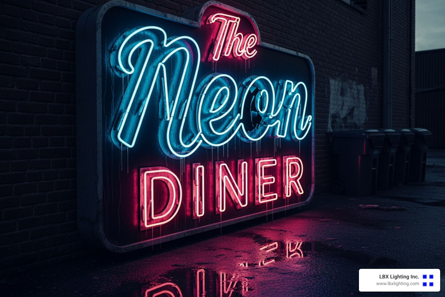 flickering neon sign - neon sign repair houston