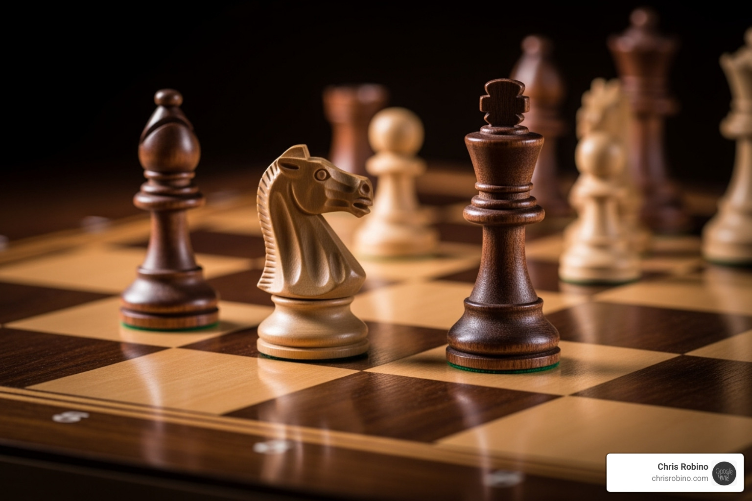 chess board with one piece strategically positioned to win - industry insight platform