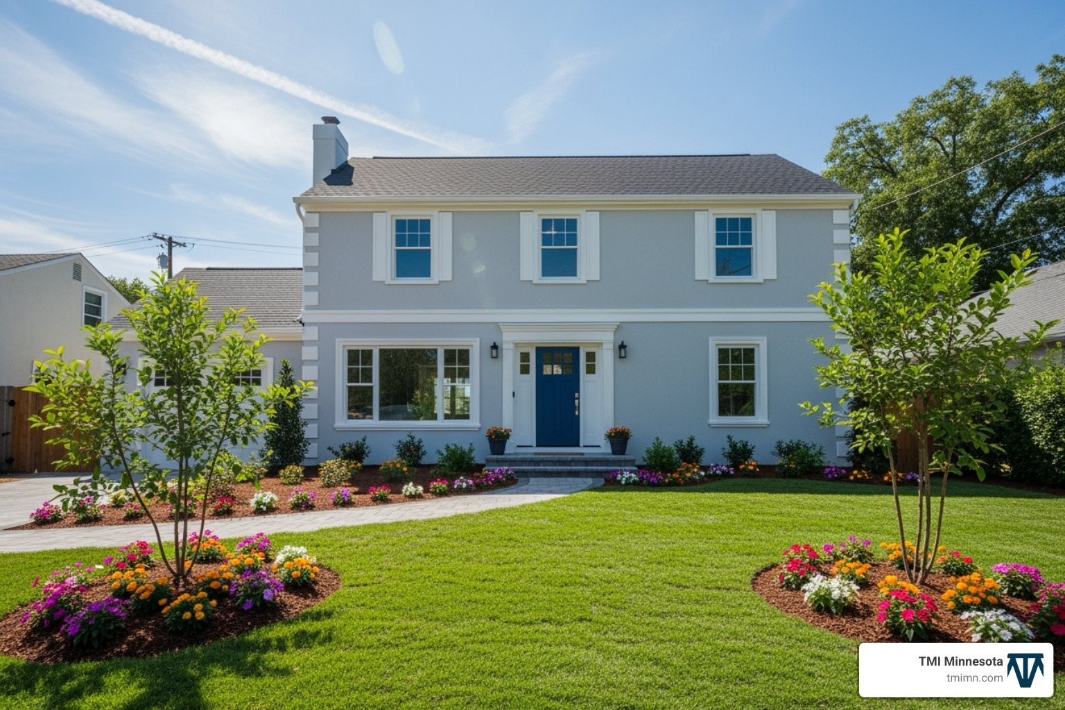 home with freshly painted exterior and new landscaping - home exterior makeover home with freshly painted exterior and new landscaping - home exterior makeover