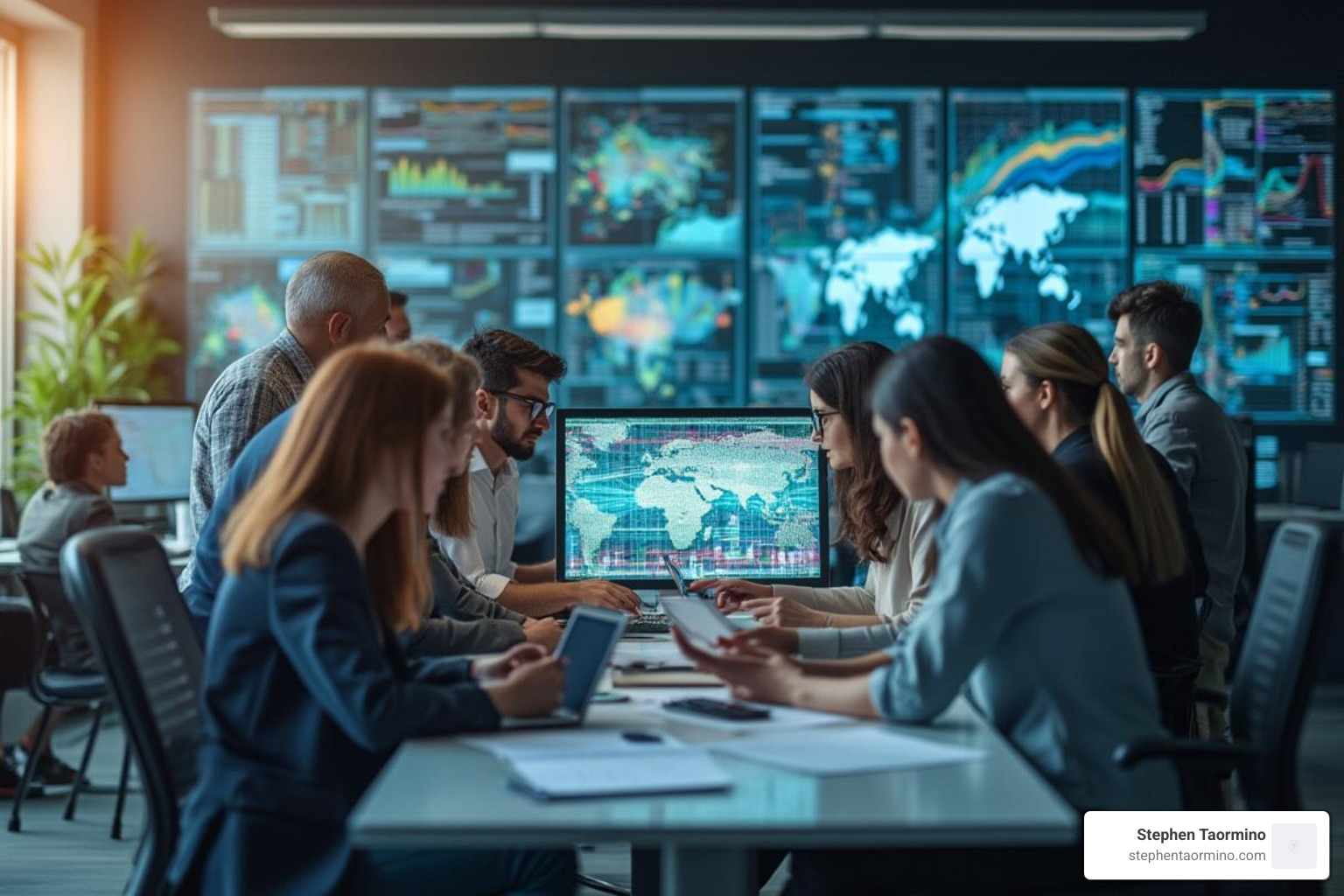 Team working together seamlessly on a complex project - peak performance keynote speaker