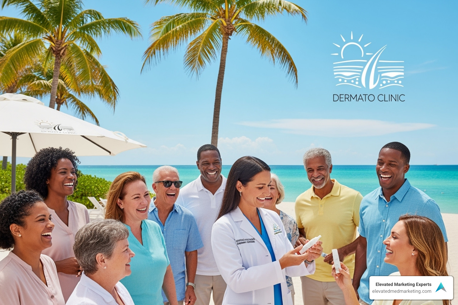 Patient searching for a dermatologist on a smartphone - dermatology marketing florida