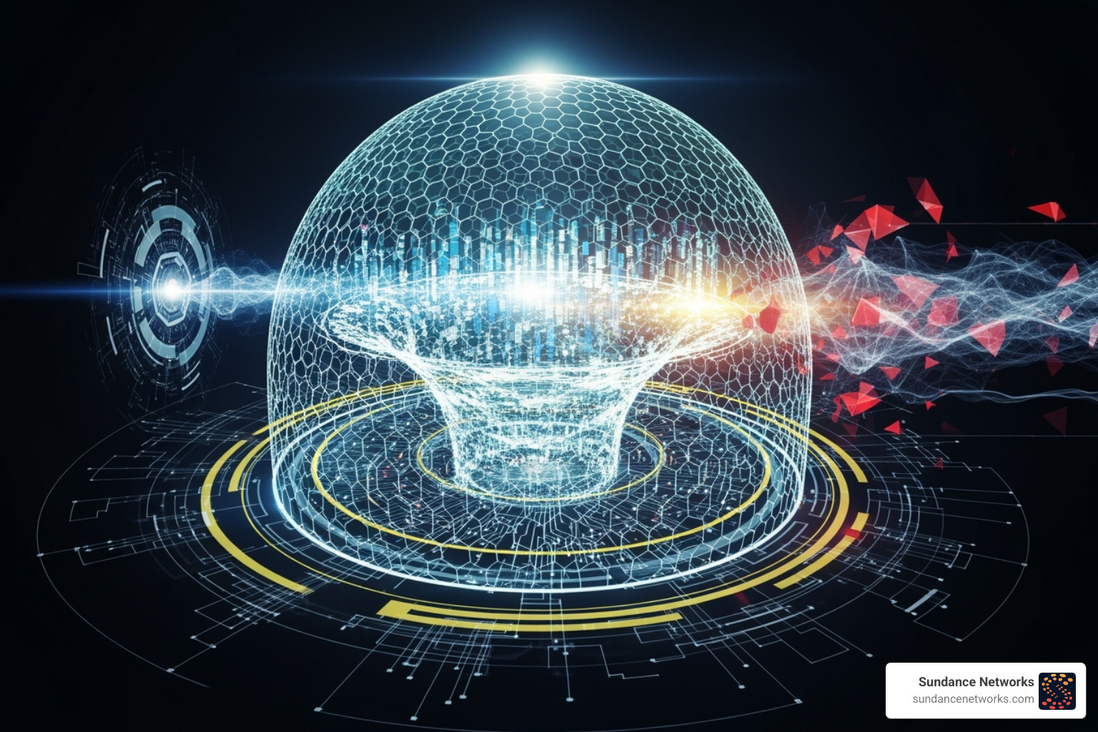 A multi-layered security shield protecting a company's data. - fully managed it services