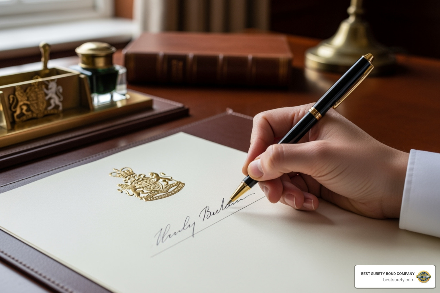 signed surety bond document - fidelity bond for HOA