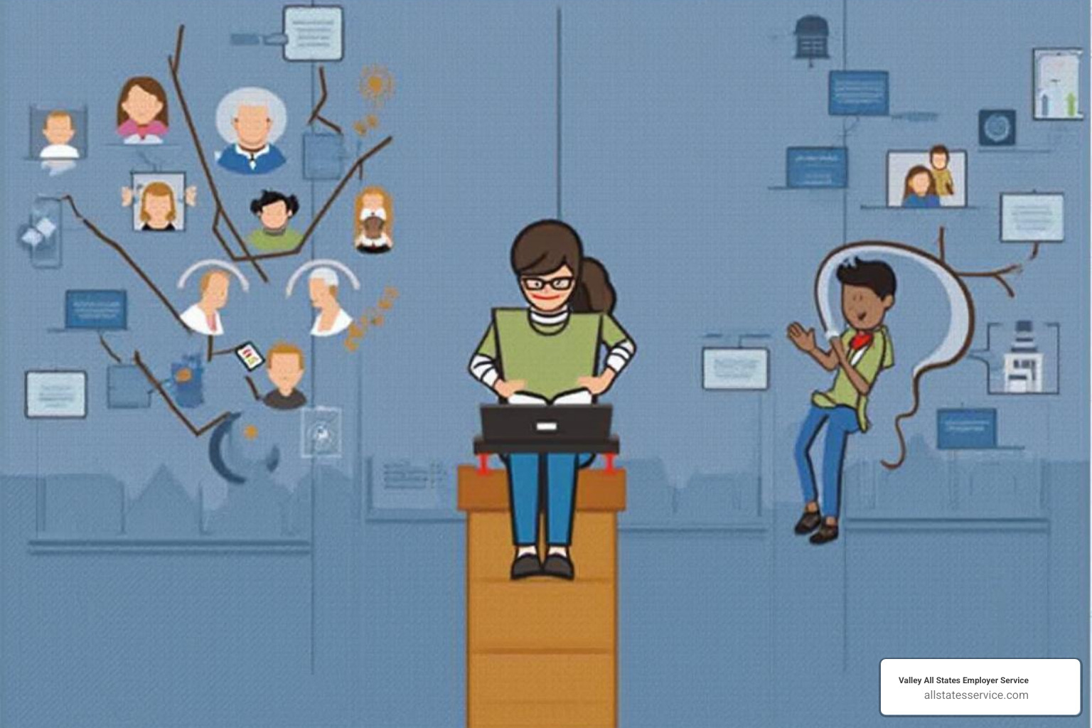 Image of a diverse team collaborating around a whiteboard - HR compliance for small business Image of a diverse team collaborating around a whiteboard - HR compliance for small business